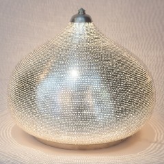 TABLE LAMP ON FLSK SILVERPLATED - TABLE LAMPS